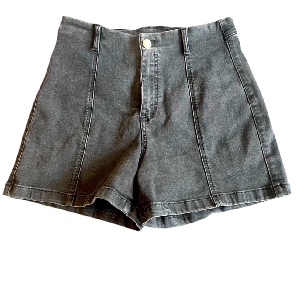 Tintoretto (Spain) High-Rise Black Denim Shorts Size 40 (Approx. US 6)